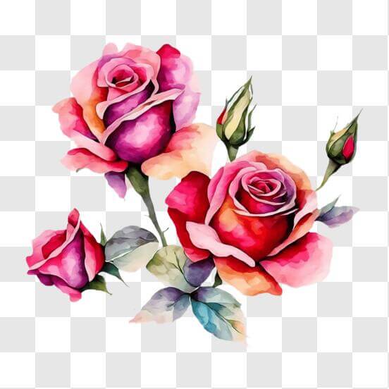 Aquarellrosen auf schwarzem Hintergrund Hintergründe thumbnail