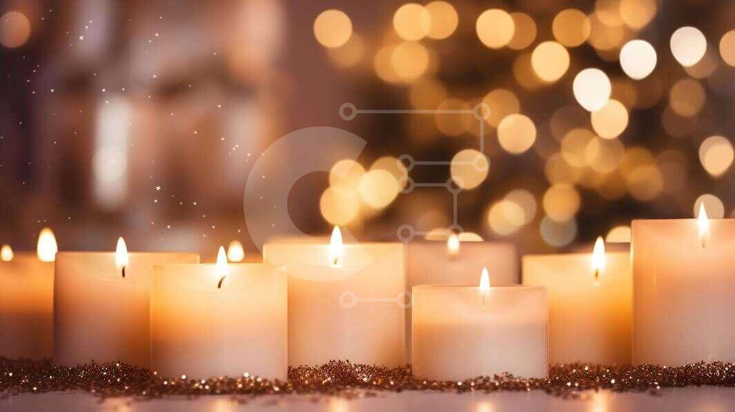 UpsideDown Christmas Tree Candles for Special Occasions stock photo