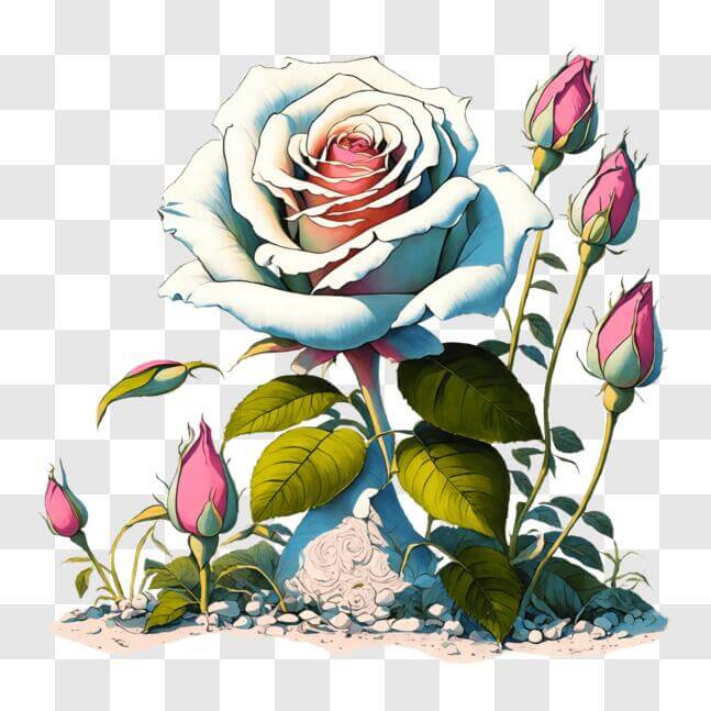 Carta Fatta a Mano Con Le Rose Rosa Fotografia Stock - Immagine di luce