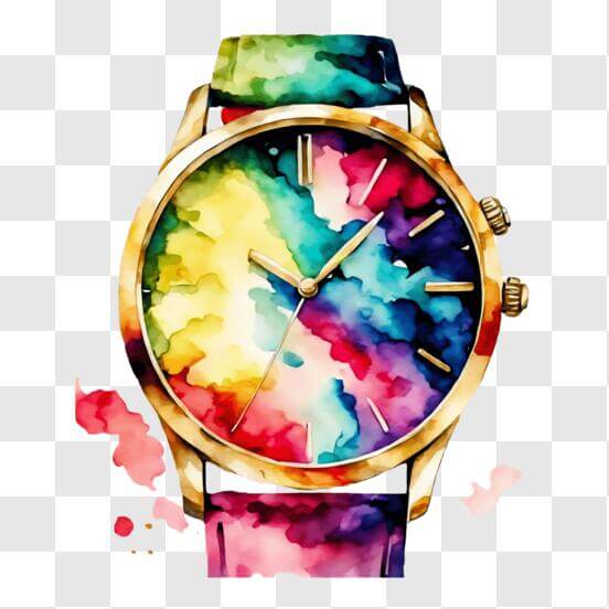 Watch Watercolor painting Strap Illustration, Watercolor watches, watercolor  Leaves, watch Accessory, fashion png | PNGWing