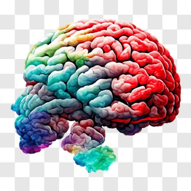Download Colorful Brain Illustration for Neuroscience Education PNG ...