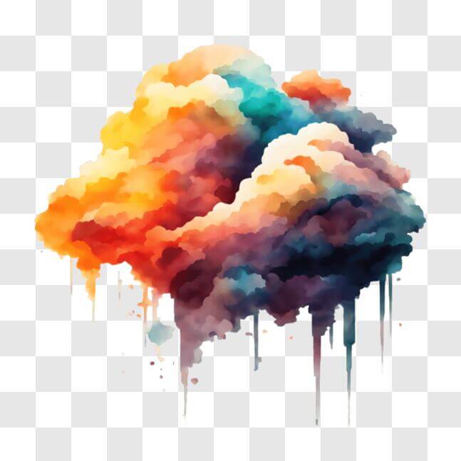 Download Abstract Cloud With Paint Drips Png Online Creative Fabrica