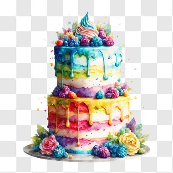 Birthday Cake Vector Illustration 24742863 PNG
