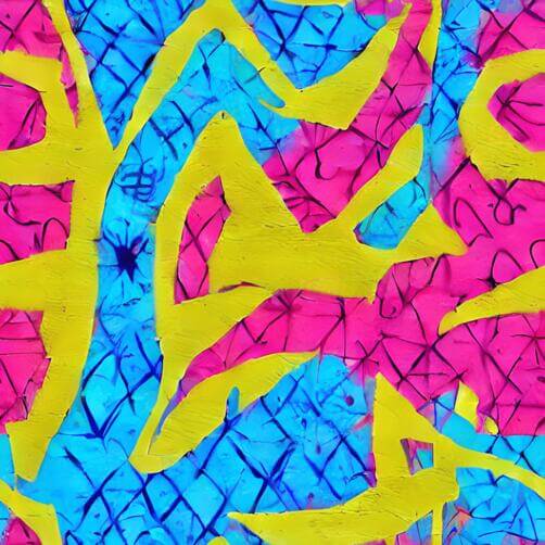 Colorful Graffiti Wall with Abstract Designs in Blue, Pink, and Yellow Colorful Graffiti Wall with Abstract Designs in Blue, Pink, and Yellow thumbnail