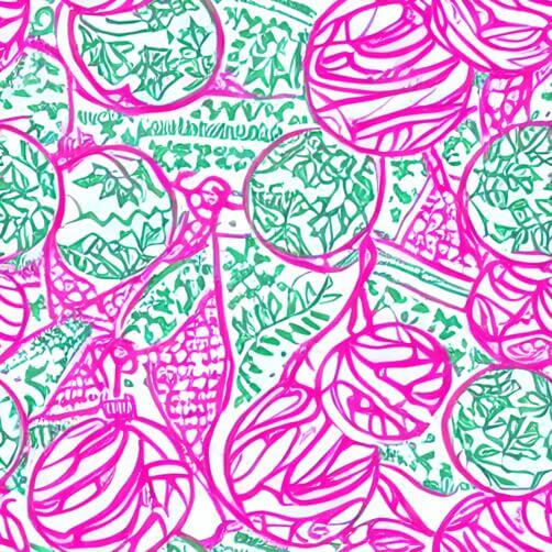 Lilly Pulitzer's Christmas Pattern - Pink and Green Seamless Design Lilly Pulitzer's Christmas Pattern - Pink and Green Seamless Design thumbnail