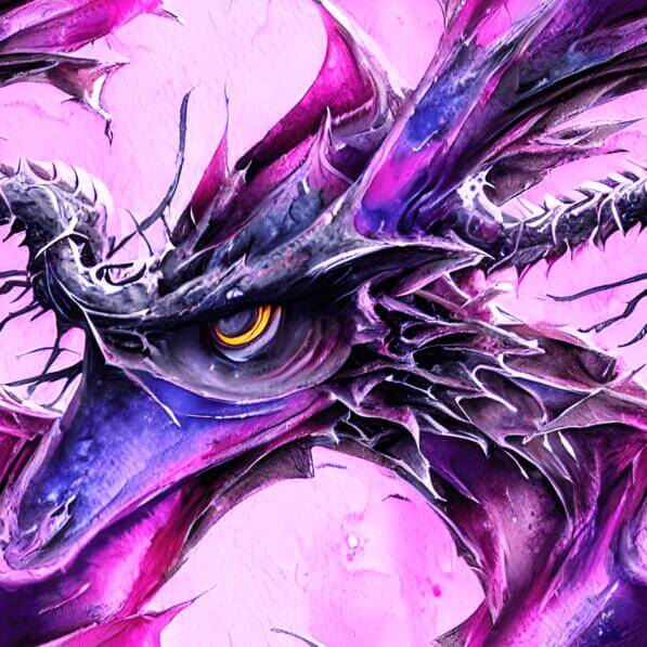 Fantasy and Reality: Purple and Black Dragon Artwork Fantasy and Reality: Purple and Black Dragon Artwork thumbnail
