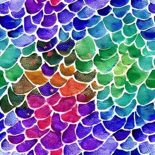 Colorful Watercolor Mermaid Scales Abstract Painting Colorful Watercolor Mermaid Scales Abstract Painting thumbnail