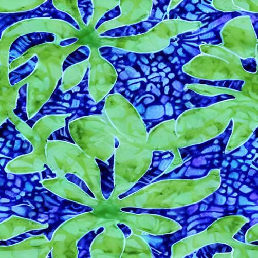 Blue and Green Tropical Leaf Pattern Fabric for Home and Office Interiors Blue and Green Tropical Leaf Pattern Fabric for Home and Office Interiors thumbnail