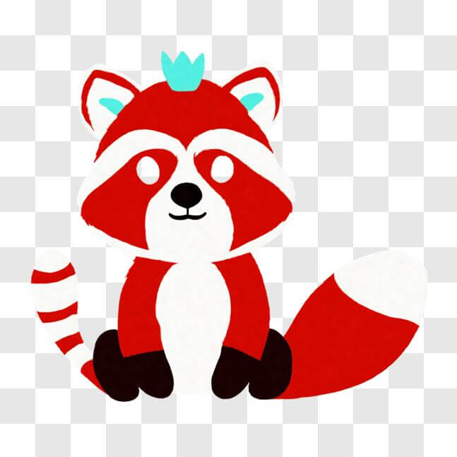 Download Adorable Red Raccoon with Playful Expression PNG Online ...