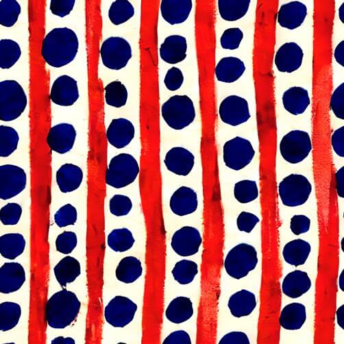 4th of July Inspired Artwork - Red, White, and Blue Polka Dot Painting 4th of July Inspired Artwork - Red, White, and Blue Polka Dot Painting thumbnail