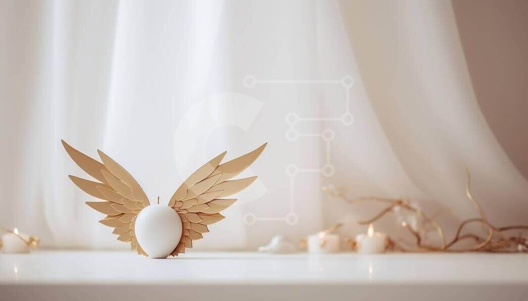 White Angel-Wing Candle - Symbol of Spirituality stock photo | Creative ...