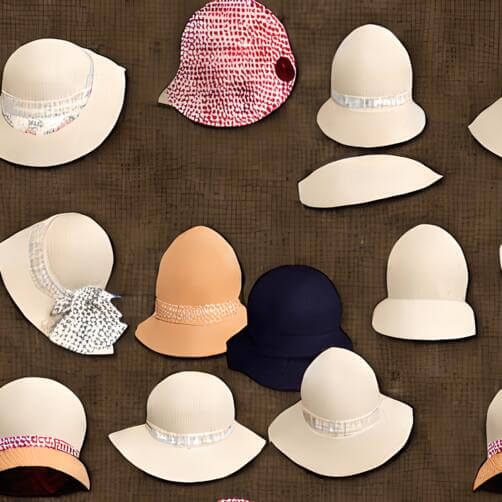 Array of Hats on a Brown Background Array of Hats on a Brown Background thumbnail
