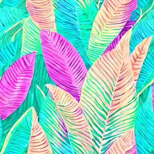 Seamless Tropical Leaf Pattern on Turquoise Background Seamless Tropical Leaf Pattern on Turquoise Background thumbnail