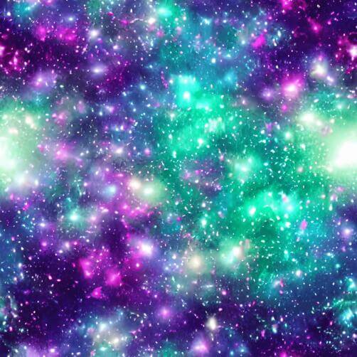 Purple, Green, and Blue Galaxy with Bright Stars Purple, Green, and Blue Galaxy with Bright Stars thumbnail