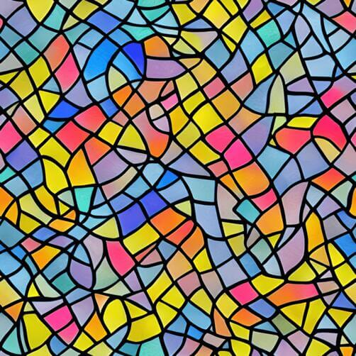Colorful Stained Glass Pattern in Blue, Green, Yellow, and Orange Colorful Stained Glass Pattern in Blue, Green, Yellow, and Orange thumbnail