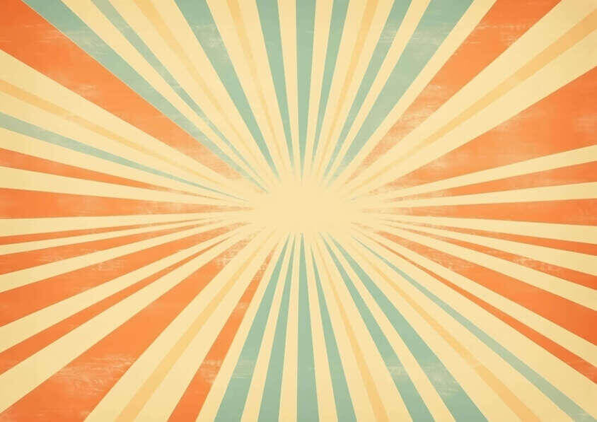 Download Retro Sunburst Background in Orange, Yellow, and Blue ...