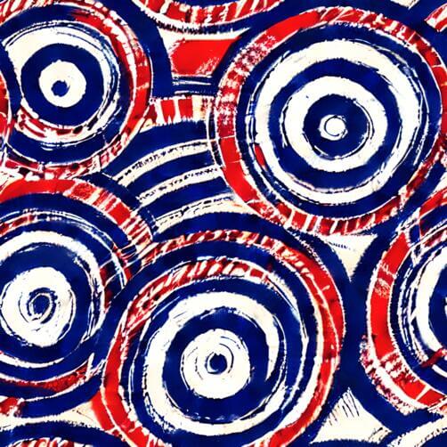 Red, White, and Blue Pattern with Circles Red, White, and Blue Pattern with Circles thumbnail
