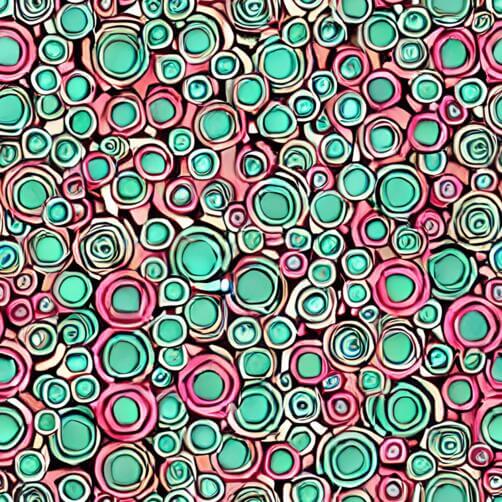 Abstract Pattern with Circles in Pink, Green, and Blue Abstract Pattern with Circles in Pink, Green, and Blue thumbnail