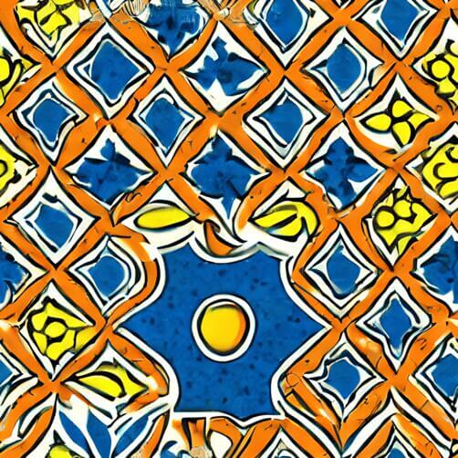 Abstract Moroccan Inspired Tiled Pattern with Flower Abstract Moroccan Inspired Tiled Pattern with Flower thumbnail