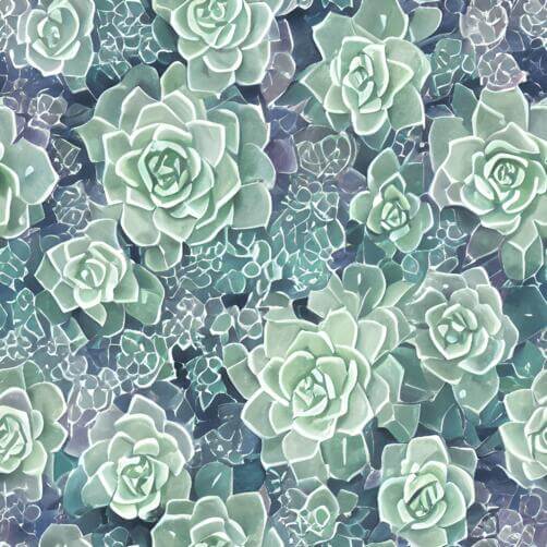 Seamless Succulent Pattern for Interior Design Seamless Succulent Pattern for Interior Design thumbnail