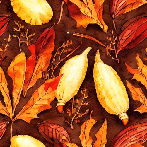 Colorful Autumn Leaves and Fall Items Seamless Pattern Colorful Autumn Leaves and Fall Items Seamless Pattern thumbnail