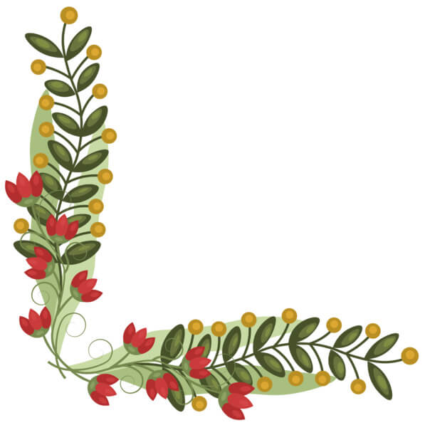 Download Green Leaves and Red Berries Decorative Border Border and ...