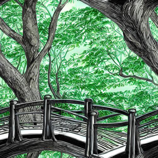 Bridge in the Forest Connecting Two Trees Bridge in the Forest Connecting Two Trees thumbnail