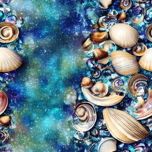 Seashell Collage in Various Shapes and Colors Seashell Collage in Various Shapes and Colors thumbnail