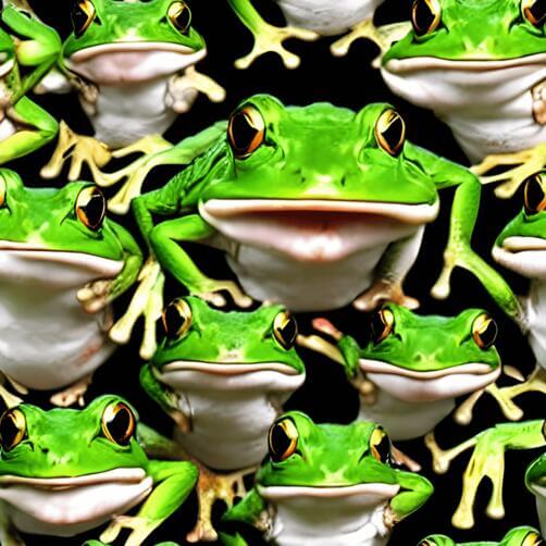 Colorful Frog Pattern on Black Background Colorful Frog Pattern on Black Background thumbnail