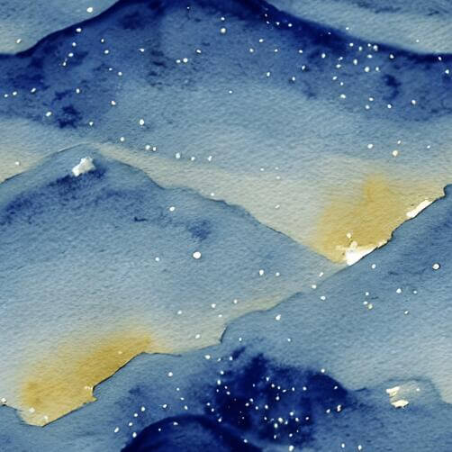 Mountain Watercolor Painting with Stars in the Sky Mountain Watercolor Painting with Stars in the Sky thumbnail