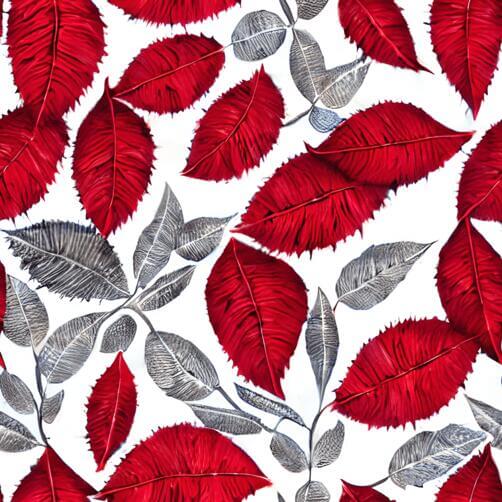 Seamless Red and Silver Leaves Pattern Seamless Red and Silver Leaves Pattern thumbnail