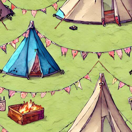 Colorful Camping Tent Pattern Colorful Camping Tent Pattern thumbnail