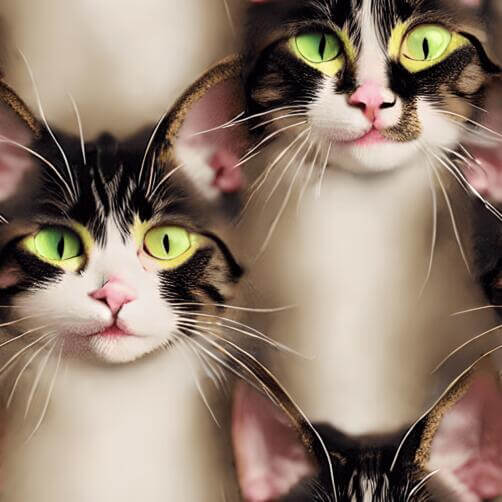 Group of Cats with Green Eyes Facing in the Same Direction Group of Cats with Green Eyes Facing in the Same Direction thumbnail