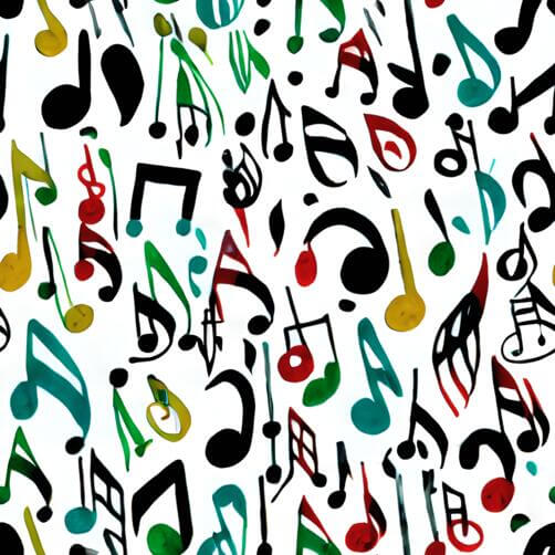 Colorful Musical Notes Seamless Pattern on White Background Colorful Musical Notes Seamless Pattern on White Background thumbnail