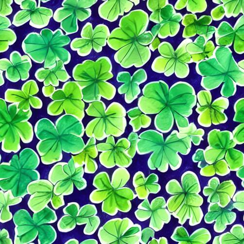 Dark Blue Background with Green Clover Leaves Pattern Dark Blue Background with Green Clover Leaves Pattern thumbnail