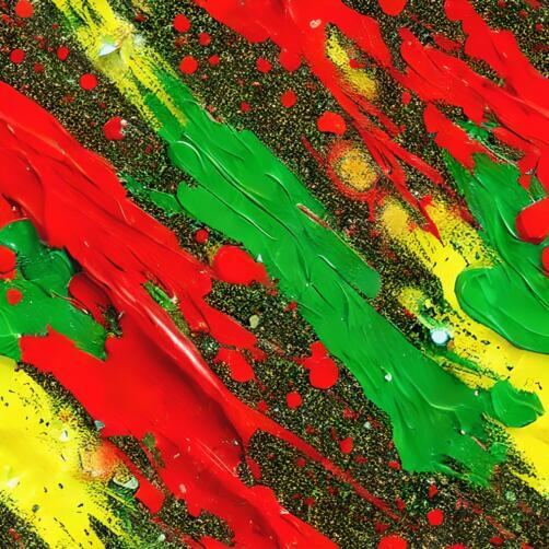 Colorful Painting with Red, Yellow, and Green Splatters Colorful Painting with Red, Yellow, and Green Splatters thumbnail