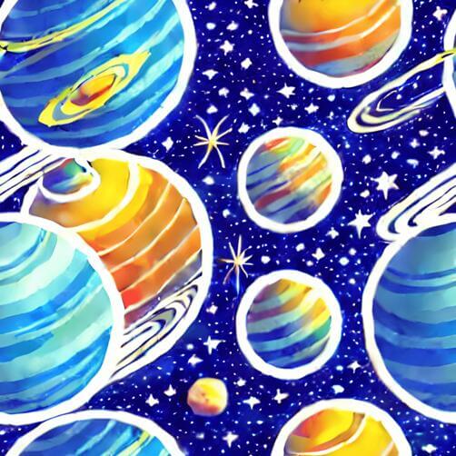 Planets and Stars Seamless Pattern Planets and Stars Seamless Pattern thumbnail