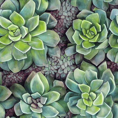 Green Succulents Painting in Art Installation Green Succulents Painting in Art Installation thumbnail