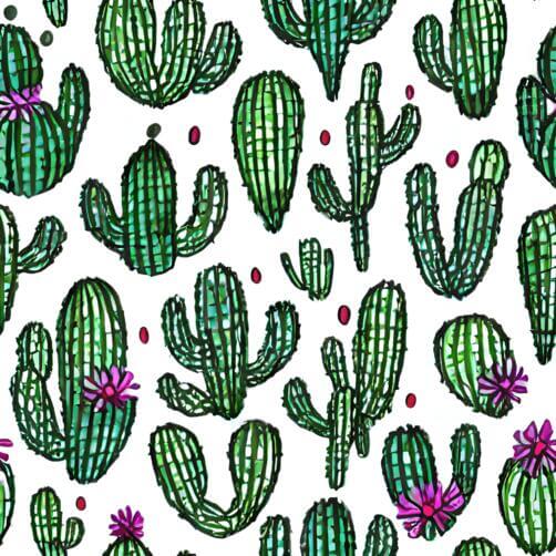 Watercolor Cactus Plants on White Background Watercolor Cactus Plants on White Background thumbnail
