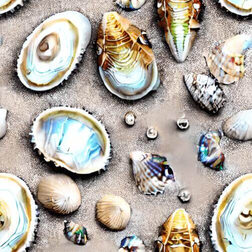 Seashells on a sandy beach Seashells on a sandy beach thumbnail