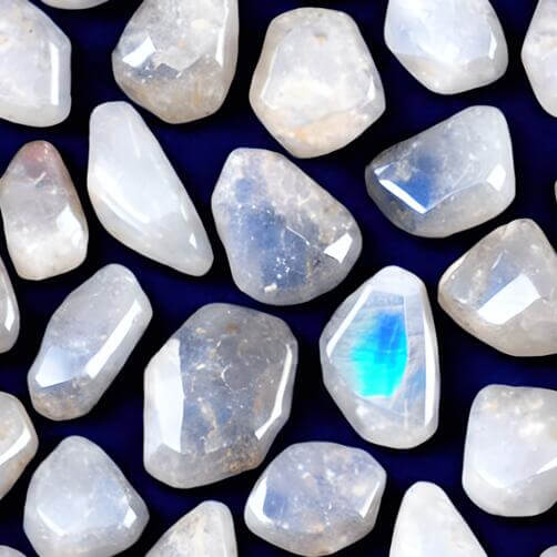Collection of White Moonstones Collection of White Moonstones thumbnail