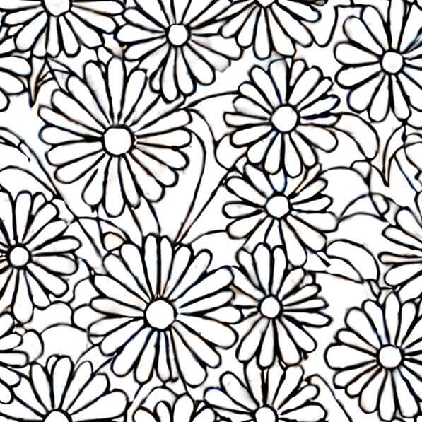 Download Black and White Floral Pattern with Daisy Flowers Patterns ...