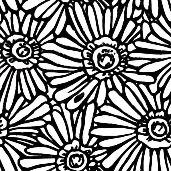 Download Black and White Floral Pattern with Daisies Patterns Online ...