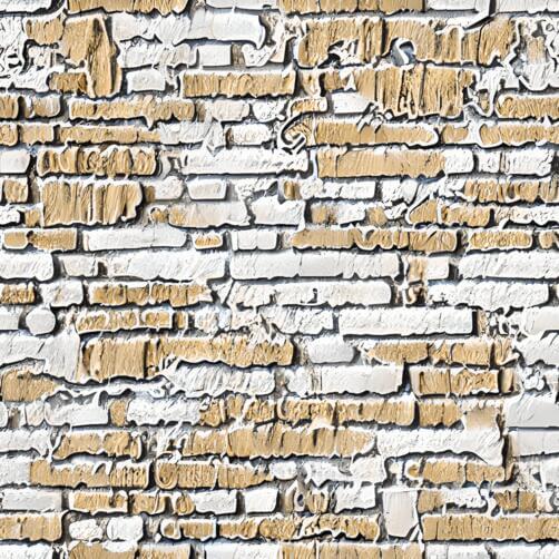 White and Brown Brick Wall with Peeling Paint White and Brown Brick Wall with Peeling Paint thumbnail