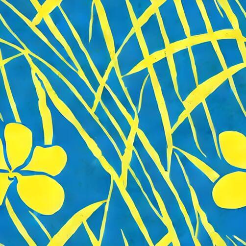 Blue Background with Yellow Flowers and Grasses Blue Background with Yellow Flowers and Grasses thumbnail