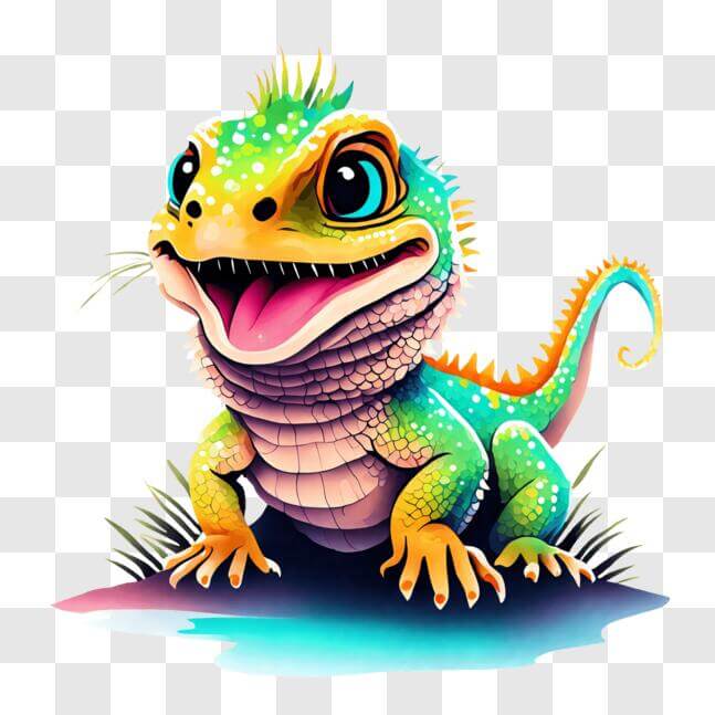 Download Colorful Lizard Image for Children's Books and Educational ...