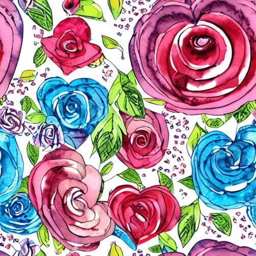 Seamless Watercolor Roses Pattern on White Background Seamless Watercolor Roses Pattern on White Background thumbnail