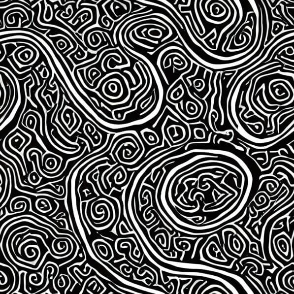 Download Black and White Seamless Pattern with Swirls Patterns Online ...