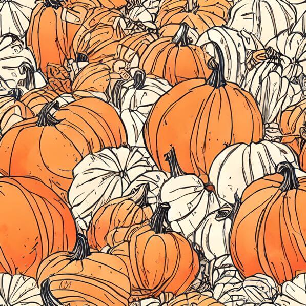 Download Colorful Hand-Drawn Pumpkin Pattern for Holiday Decorations ...
