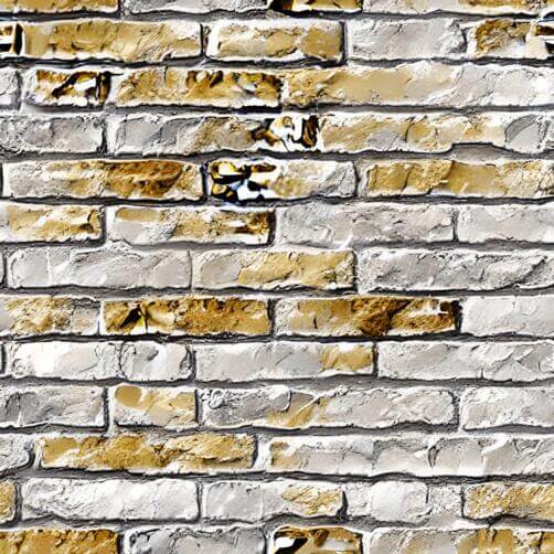 Close-up image of a brick wall with white and yellow bricks Close-up image of a brick wall with white and yellow bricks thumbnail